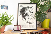 Load image into Gallery viewer, Ancient Greece Map/Illustration, Big Printed Poster, ΅WHITE