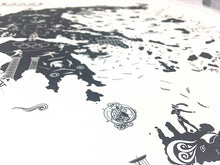 Load image into Gallery viewer, Ancient Greece Map/Illustration, Big Printed Poster, ΅WHITE