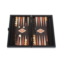 Load image into Gallery viewer, Handcrafted Wenge Replica Wood Backgammon Set with Side Racks - Classic Design and Quality Materials
