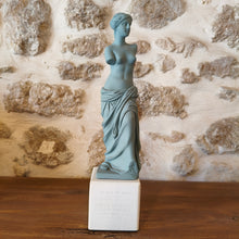 Load image into Gallery viewer, Venus Standing Dusty Blue Large "What is beautful is good and who is good will soon be beautiful - Sappho"