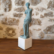 Load image into Gallery viewer, Venus Standing Dusty Blue Large "Love is udefeatable on the battlefield - Sophocles "