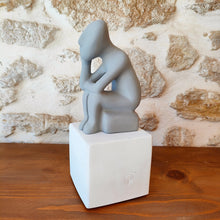 Load image into Gallery viewer, Cycladic Thinker Large "Thinking is the talking of the soul with itself. - Plato"