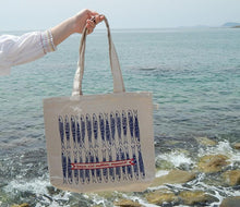 Load image into Gallery viewer, One and a Half Kilos of Sardines, Please - Heavy Ribbed Canvas Shopper Tote