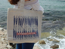 Load image into Gallery viewer, One and a Half Kilos of Sardines, Please - Heavy Ribbed Canvas Shopper Tote