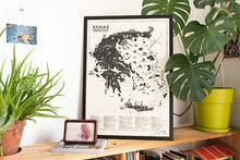 Load image into Gallery viewer, Ancient Greece Map/Illustration, Big Printed Poster, ΅WHITE
