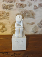 Load image into Gallery viewer, Cycladic Thinker Small White "Life is a constant change - Democritus"
