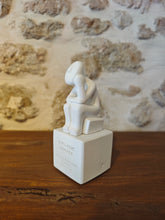 Load image into Gallery viewer, Cycladic Thinker Small White "Life is a constant change - Democritus"
