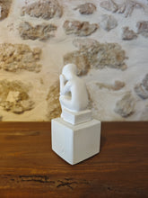 Load image into Gallery viewer, Cycladic Thinker Small White "Life is a constant change - Democritus"
