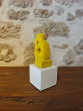 Load image into Gallery viewer, Cycladic Thinker Small Yellow "Life is a constant change - Democritus"
