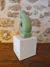 Load image into Gallery viewer, Cycladic Thinker Large Light  Green "Time gives the answers without even needing the questions - Euripides"
