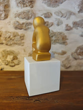 Load image into Gallery viewer, Cycladic Thinker Large Gold "Time gives the answers without even needing the questions - Euripides"
