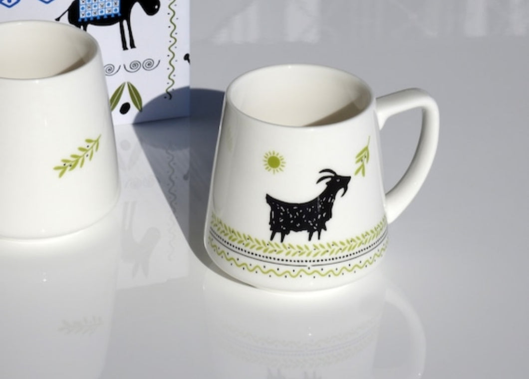 Goat Etched colour Design Cup 280ml