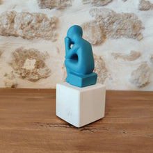 Load image into Gallery viewer, Cycladic Thinker Small Olympic Blue &quot;Life is a constant change - Democritus&quot;
