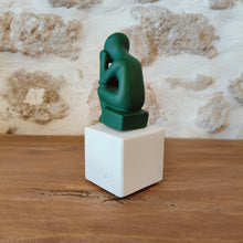Load image into Gallery viewer, Cycladic Thinker Small Forest Green &quot;Life is a constant change - Democritus&quot;
