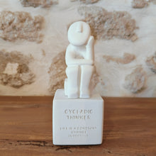 Load image into Gallery viewer, Cycladic Thinker Small White &quot;Life is a constant change - Democritus&quot;
