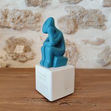 Load image into Gallery viewer, Cycladic Thinker Small Olympic Blue &quot;Life is a constant change - Democritus&quot;
