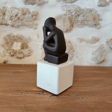 Load image into Gallery viewer, Cycladic Thinker Small Black &quot;Life is a constant change - Democritus&quot;
