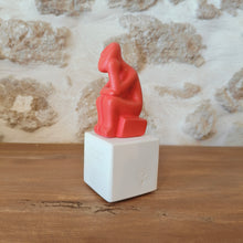 Load image into Gallery viewer, Cycladic Thinker Small Red "Life is a constant change - Democritus"
