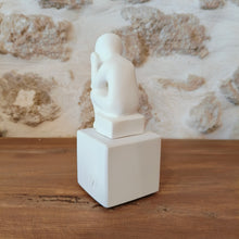 Load image into Gallery viewer, Cycladic Thinker Small White &quot;Life is a constant change - Democritus&quot;
