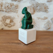 Load image into Gallery viewer, Cycladic Thinker Small Forest Green &quot;Life is a constant change - Democritus&quot;
