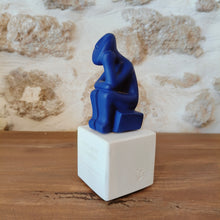 Load image into Gallery viewer, Cycladic Thinker Small Blue &quot;Life is a constant change - Democritus&quot;
