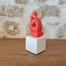Load image into Gallery viewer, Cycladic Thinker Small Red "Life is a constant change - Democritus"

