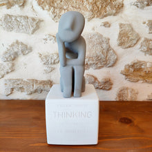 Load image into Gallery viewer, Cycladic Thinker Large &quot;Thinking is the talking of the soul with itself. - Plato&quot;
