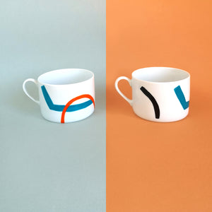 Porcelain ''Bauhaus" mug