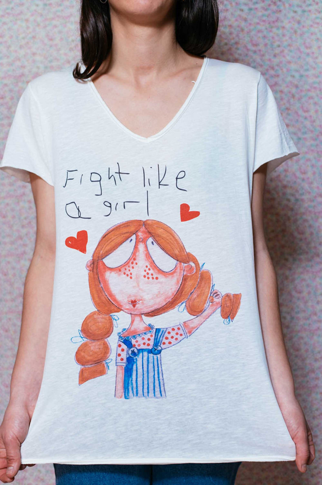 Fight like a girl women’s Tshirt