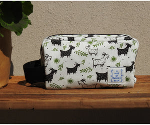 Goats and olive Design Zip Pouch Carry All