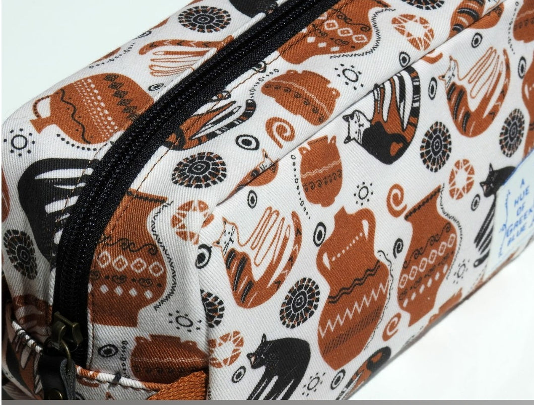 Greek Cats and Greek Pots Design Zip Pouch Carry All