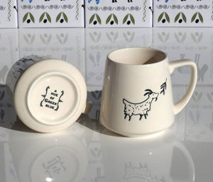 Goat Etched Design Cup 280ml