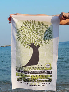 Olive Tree 100% Cotton Tea Towel