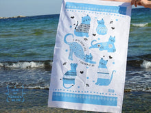 Load image into Gallery viewer, &#39;I Love Greek Cats,100% Cotton Tea Towel
